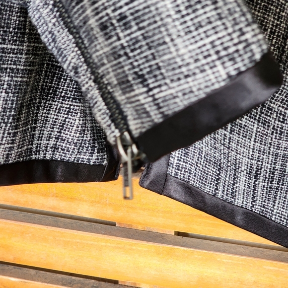 H&M size 12 grey black tweed bomber style jacket blazer - Picture 7 of 10